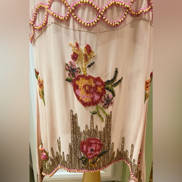 TRACY REESE Silk Chiffon Beaded Dress w/Slip NWT 12 - Picture 13 of 16